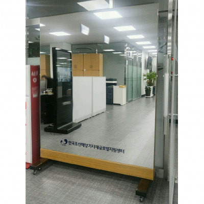 개업식거울 인쇄가능 이동식거울4x6 - 1개 고급 단면원목거울